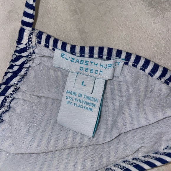 Striped Elizabeth Hurley Bikini - Picture 6 of 6